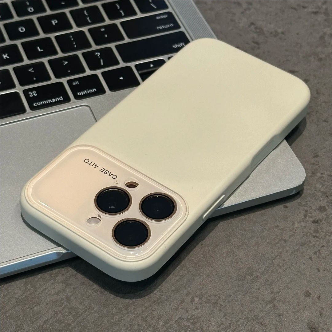 ins风跨境爆款液态大视窗苹果17Promax手机壳纯色iPhone16软硅胶