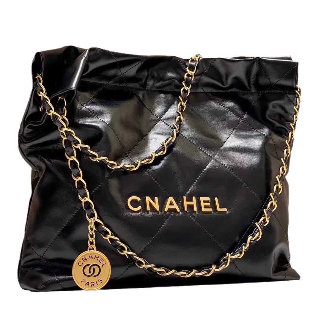 小香风菱格链条包包女2024新款春mini垃圾袋包通勤斜挎迷你托特包