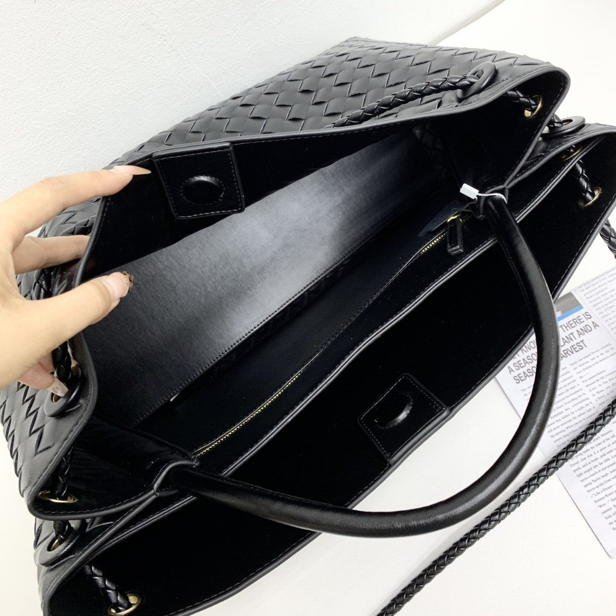 真皮编织包金属绳扣手提包牛皮单肩斜挎包大容量时尚托特包秋冬新