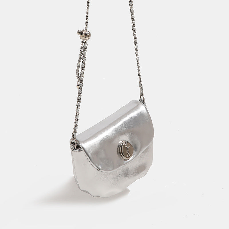 链条包夏天通勤斜挎小包包小众马鞍包包女2023新款潮高级质感单肩