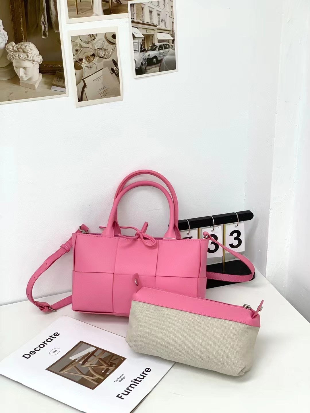 大容量编织手提包包女2023新款高级质感单肩腋下包时尚通勤托特包