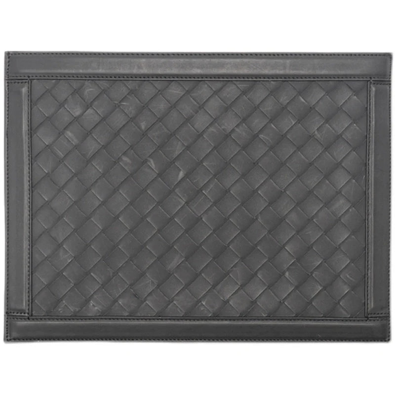 X&BV超薄特大号编织手拿包男真皮休闲大容量时尚平板ipad包手包男