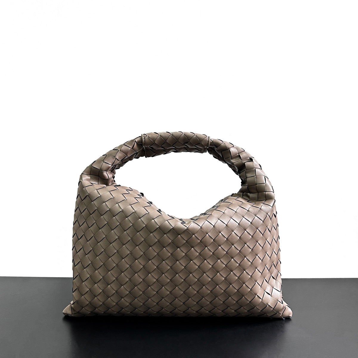 新款2023编织托特包秋冬大容量通勤包真牛皮单肩腋下包时尚手提包