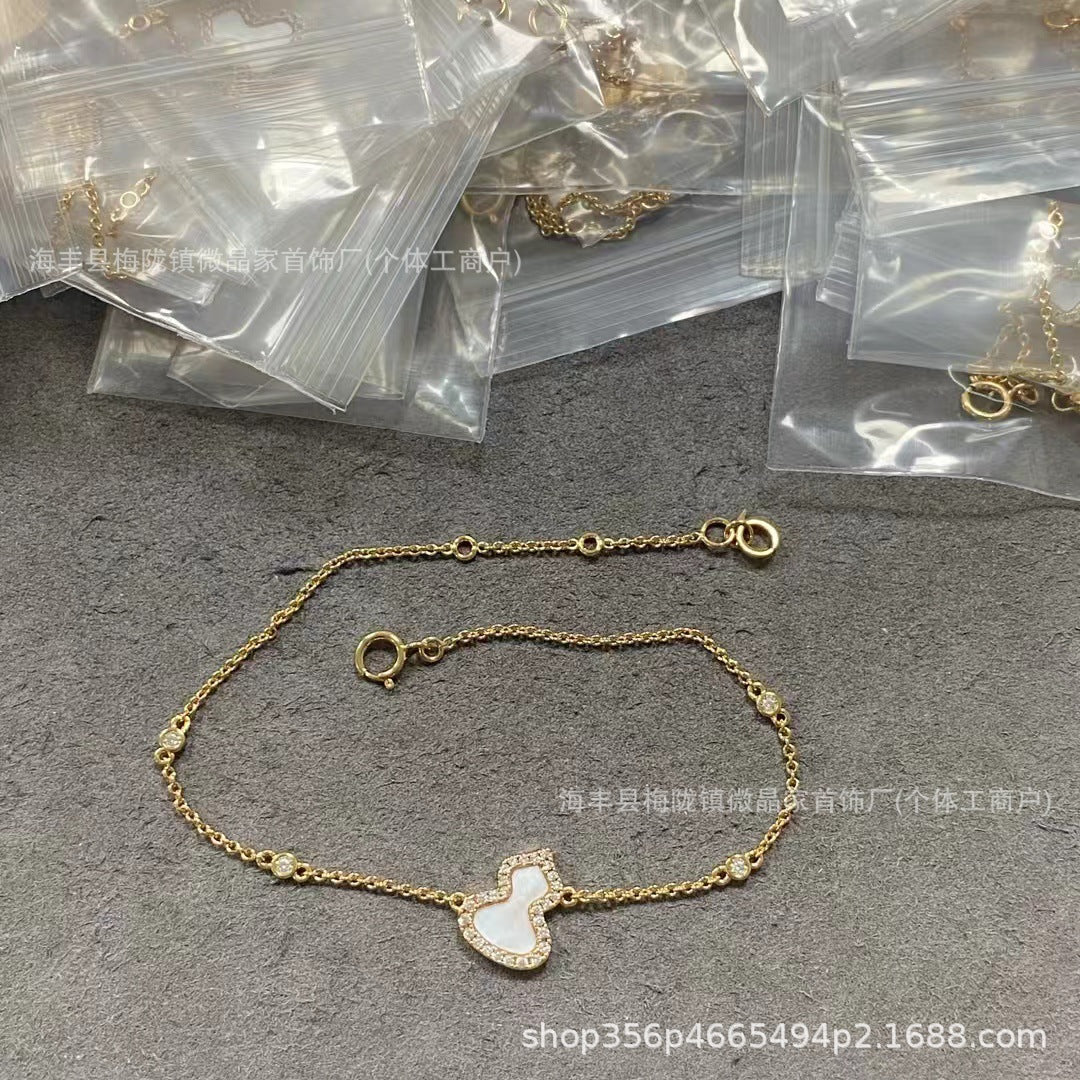 高版本葫芦福禄项链S925银镀18K玫瑰金CNC精工版厂家直销一件代发