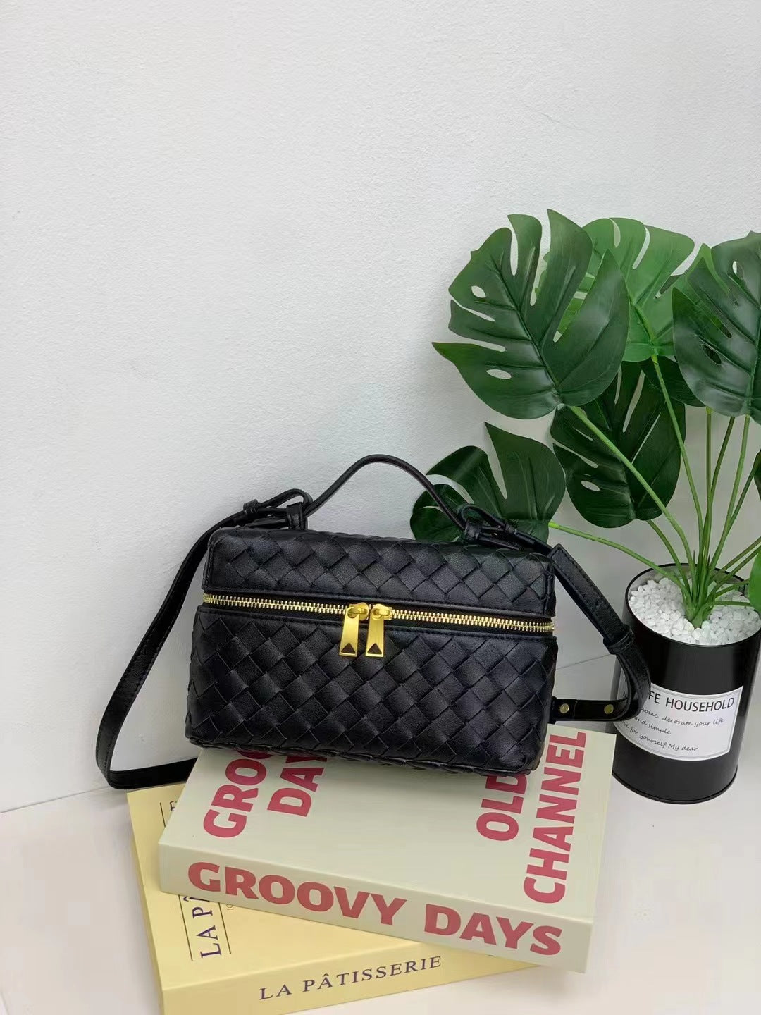 头层羊皮手提包编织饭盒包真皮手拎包化妆盒子包时尚单肩斜挎包女