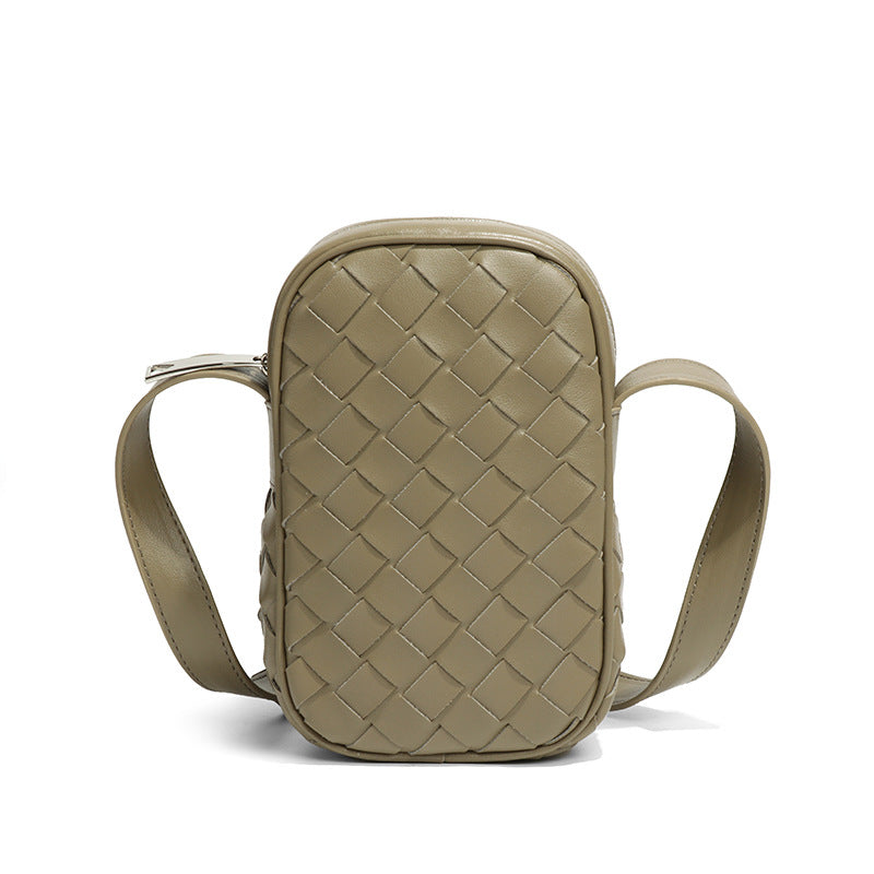 厂家直销夏季新款竖款手机包2025编织单肩包迷你小包多功能斜挎包