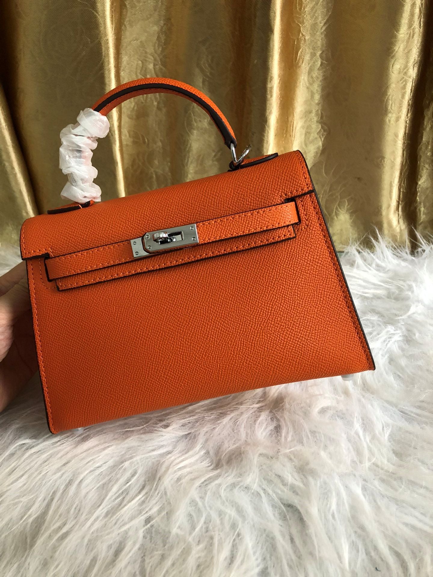 高级感2023新款二代凯莉包真皮女包手提包单肩斜挎潮爆头层