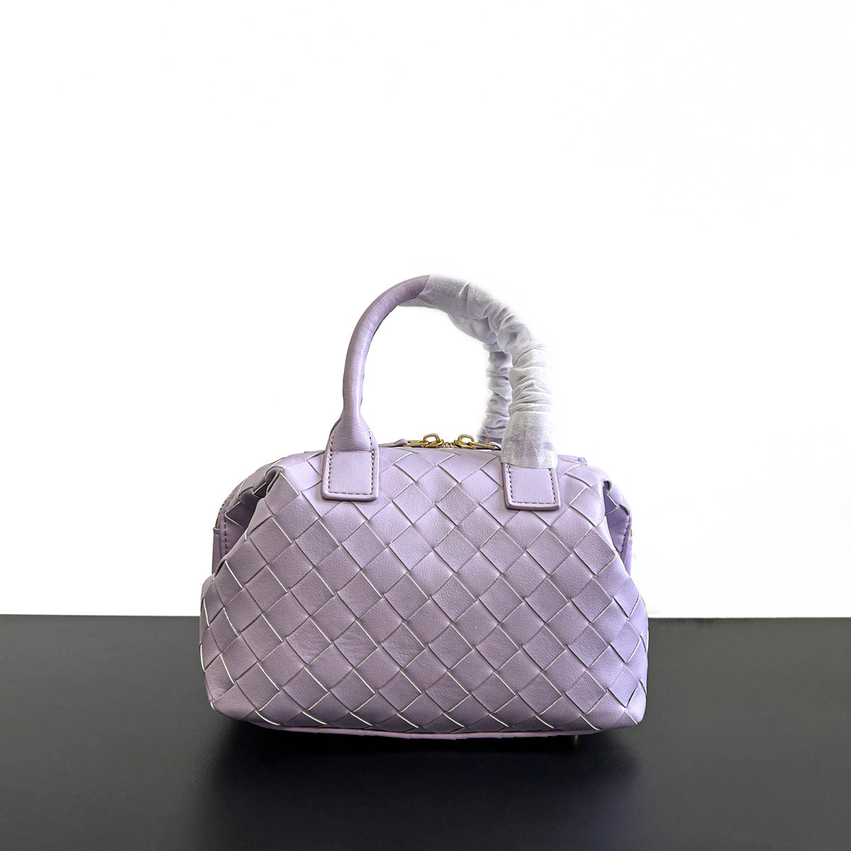 2023年秋冬新款真牛皮时尚包百搭休闲包单肩包编织手提女士包包