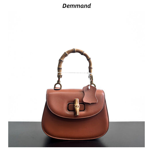 小众设计竹节手提马鞍包包女2023新款今年流行高级感单肩斜挎包夏