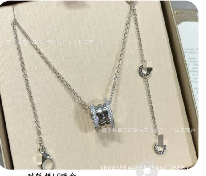 Bv高版本宝家小红人铆钉项链新款慈善款经典黑白陶瓷项链CNC精工