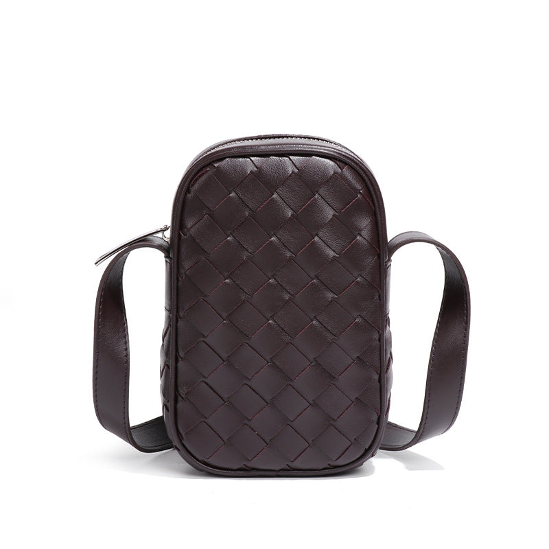 厂家直销夏季新款竖款手机包2025编织单肩包迷你小包多功能斜挎包