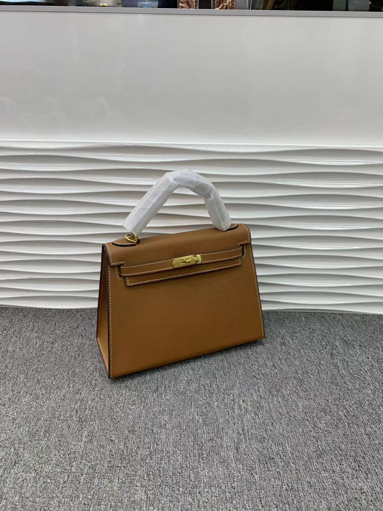 手提包新款2024潮流时尚百搭凯利包质感手掌纹手机包单肩斜挎包女