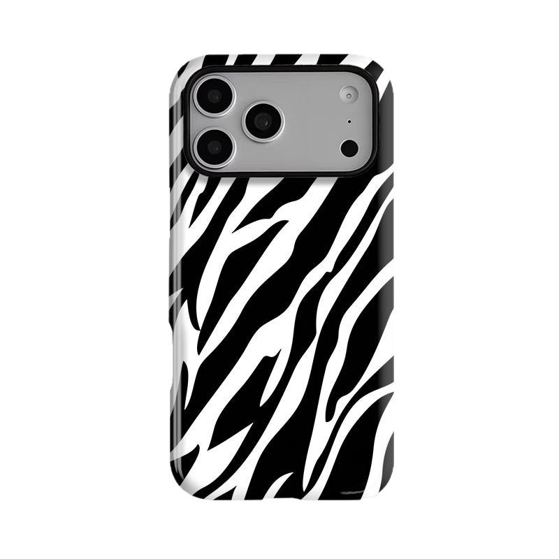 个性创意斑马纹菲林二合一适用苹果17pro手机壳iPhone16防摔套DIY