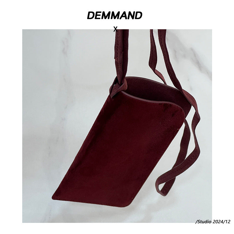 小脏柜 韩国ins小众网红时髦豹纹麂皮绒挂脖迷你小包包精致眼镜包