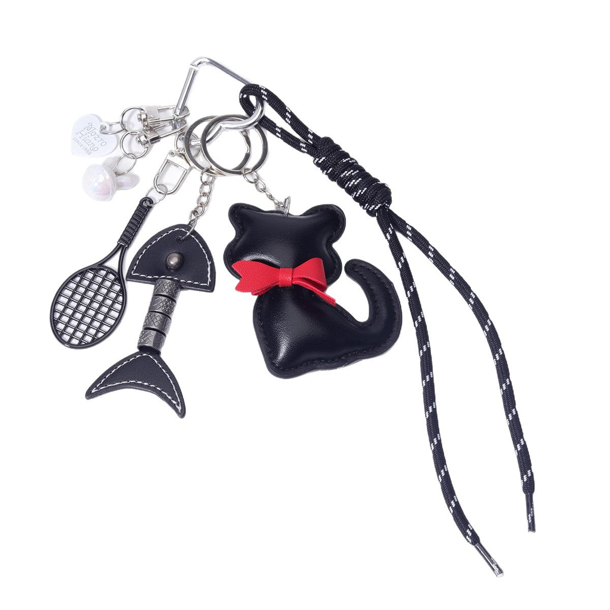 爆款包挂义乌现货diy包包网球拍PU鱼挂件miu系包挂绳子手机链配饰