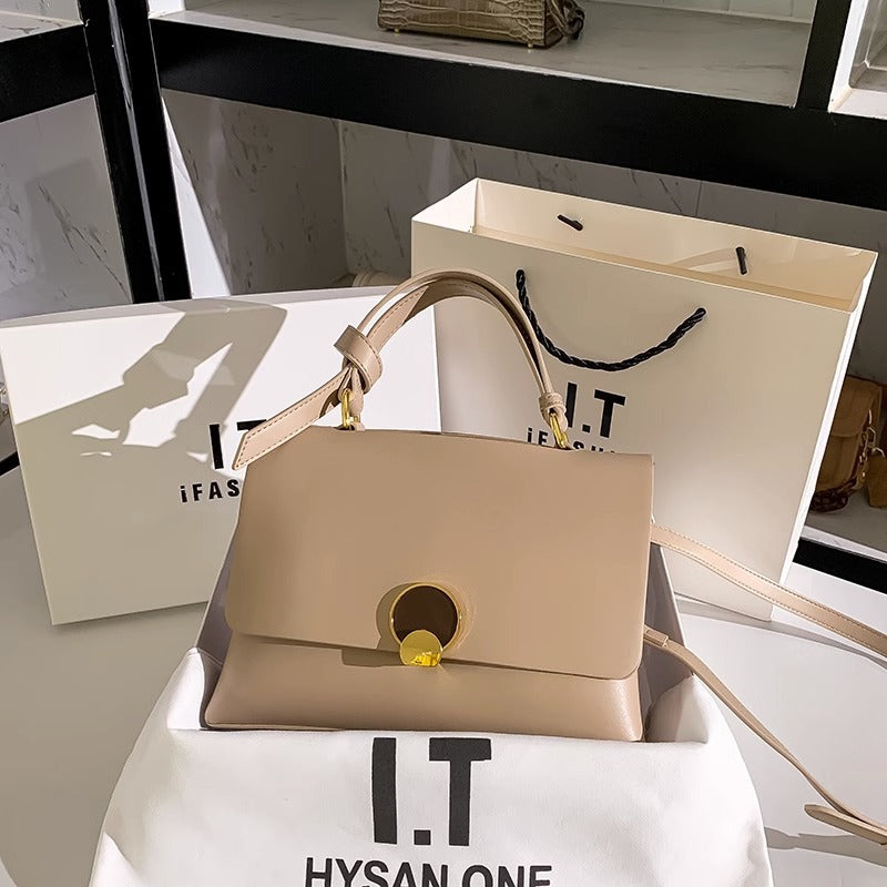 牛皮手提包女单肩斜挎气质手提通勤包腋下包女送妈妈送闺蜜的礼物