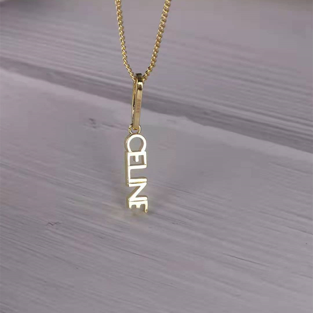 赛家2021新款字母项链女锁骨链精致感简约甜美气质CELI字母锁骨链