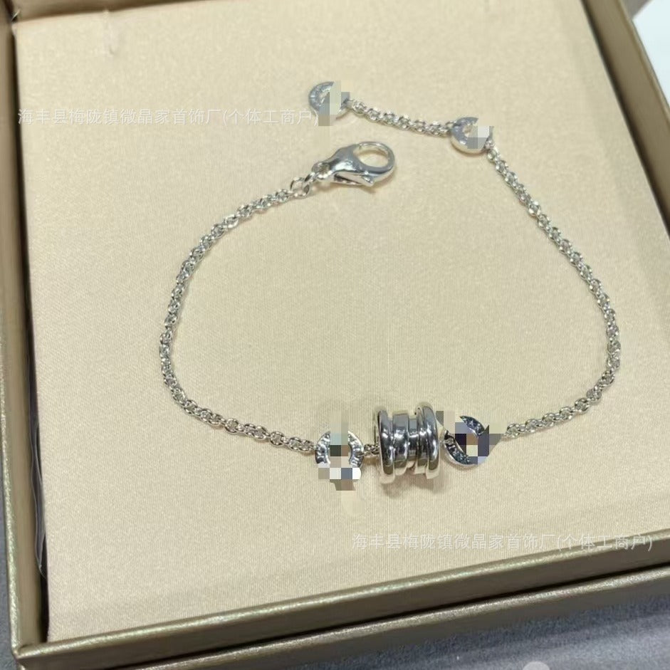 高版宝家S925纯银满钻小蛮腰手链女轻奢气质小众设计高级网红手链