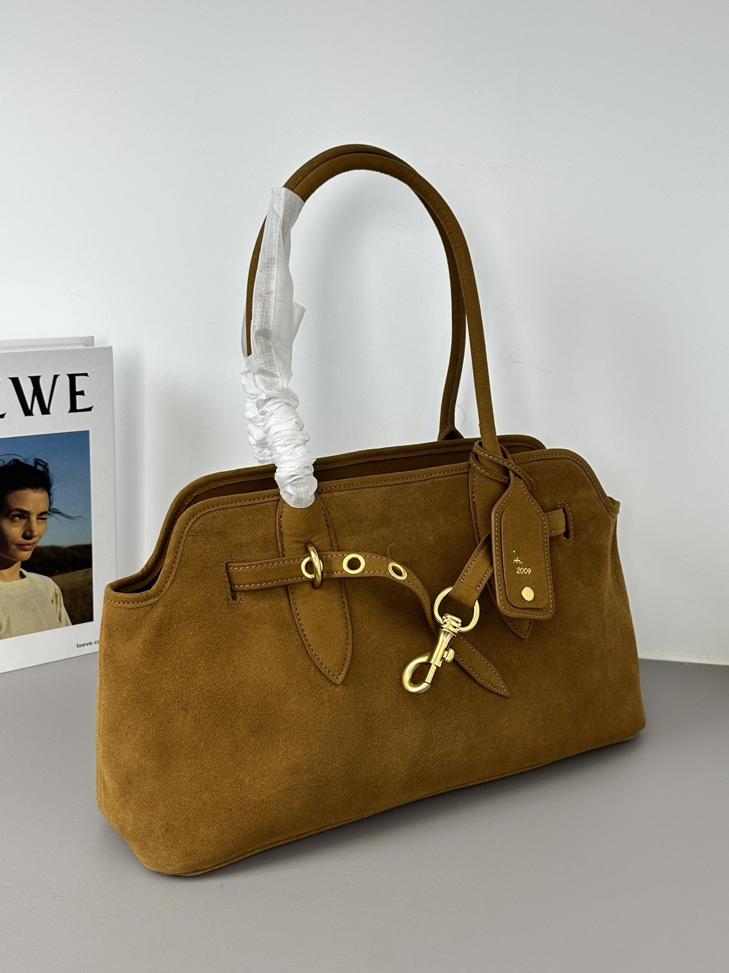 缪家秋冬新款复古美拉德百搭磨砂tote手提单肩包腋下包公文托特包