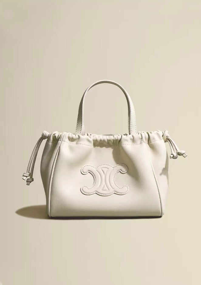 2023新款复古手提包凯旋门牛皮腋下托特包包女单肩斜挎包小众设计