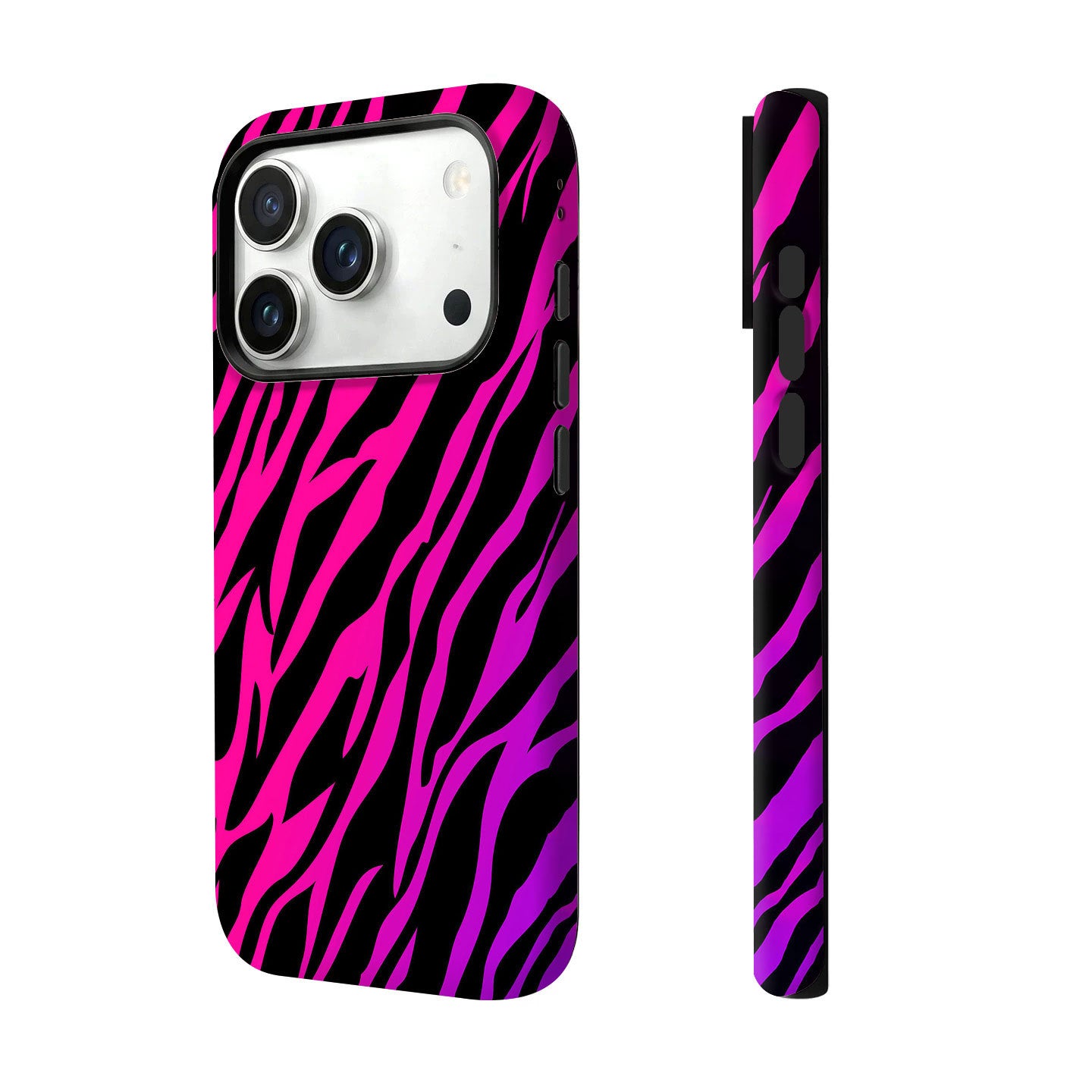 个性创意斑马纹菲林二合一适用苹果17pro手机壳iPhone16防摔套DIY