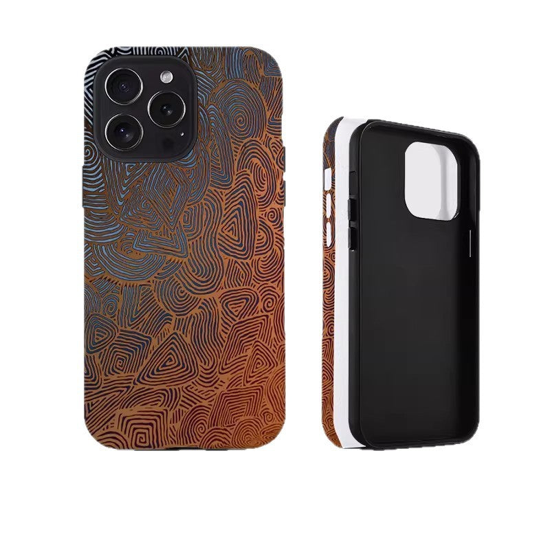 跨境爆款抽象纹理适用苹果17Promax手机壳iPhone16磁吸15菲林壳14