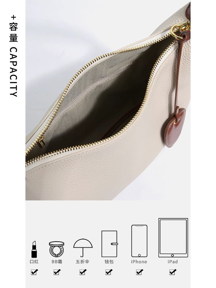 真皮包包女时尚TOGO头层中古腋下包2023新款百搭水桶包单肩斜挎包