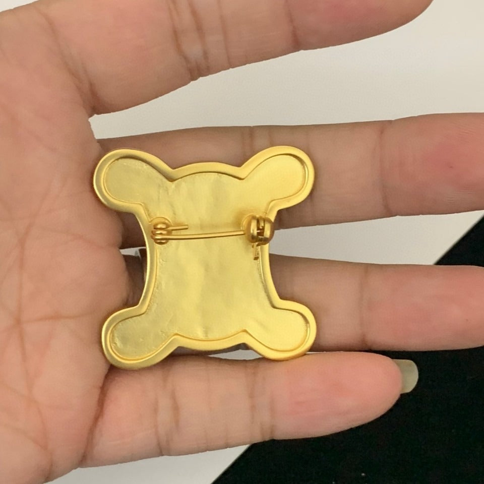 赛林家22新款凯旋门胸针女高级感气质中古风光面猪鼻高档别针