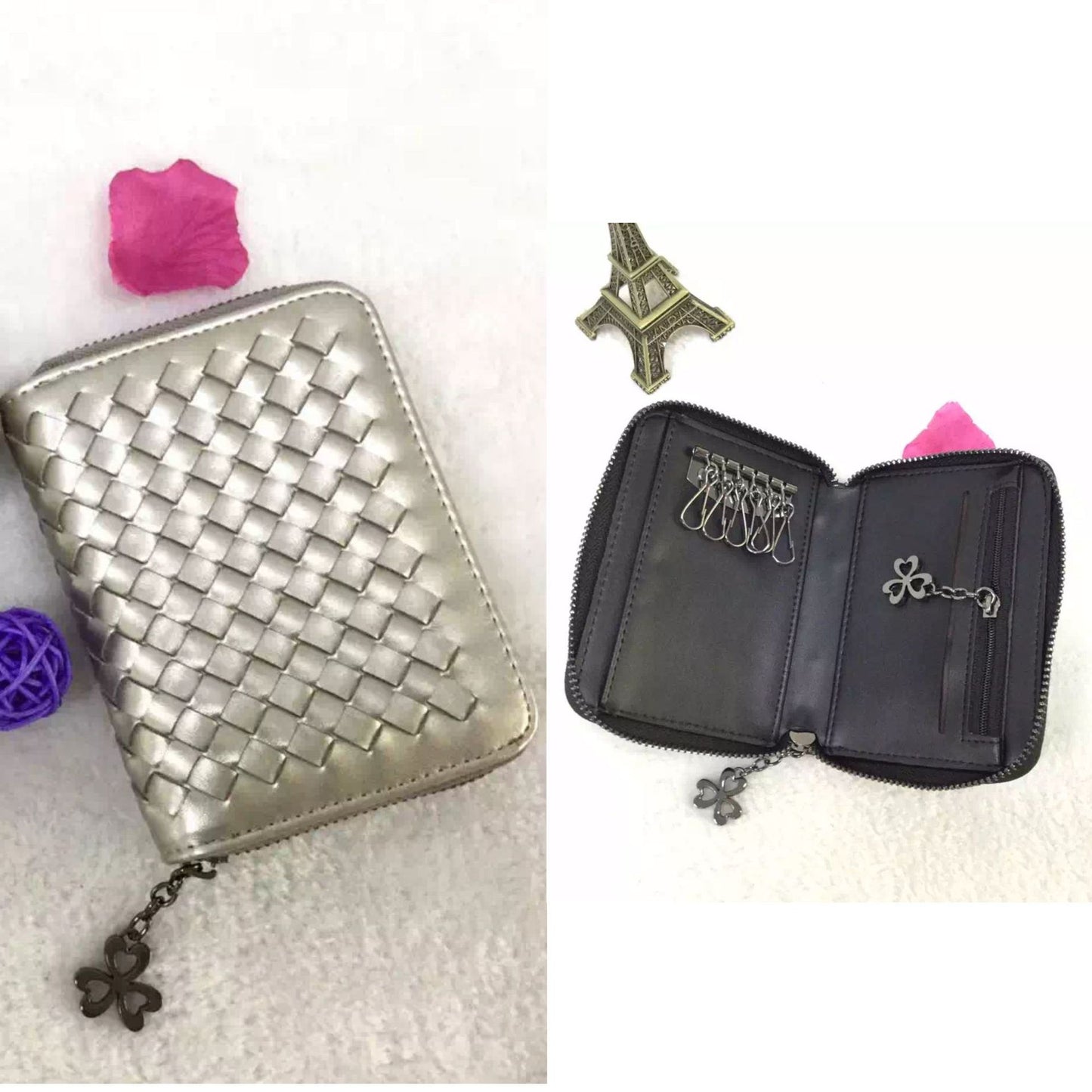 带镜子化妆盒口红包简约斜跨迷你小包个性链条百搭 ins少女唇膏盒