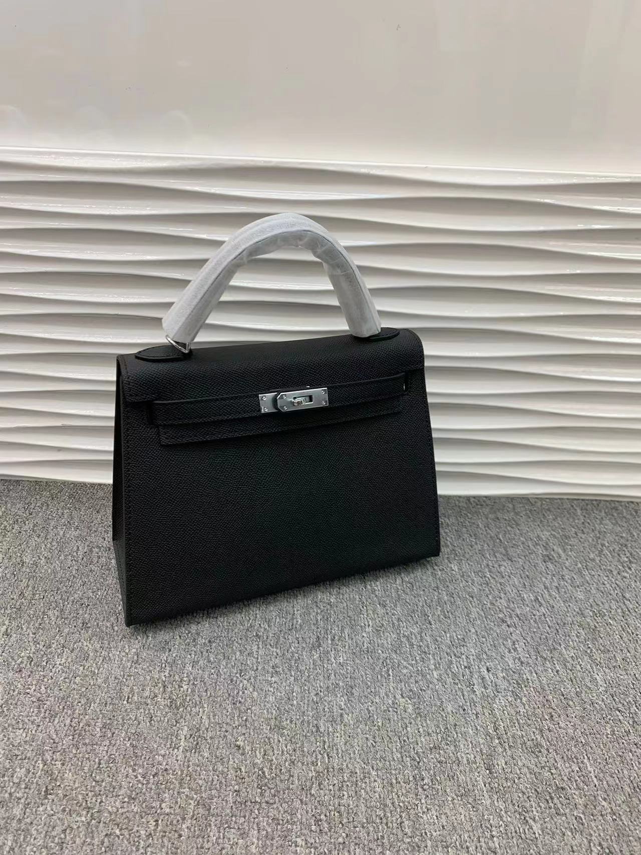 手提包新款2024潮流时尚百搭凯利包质感手掌纹手机包单肩斜挎包女