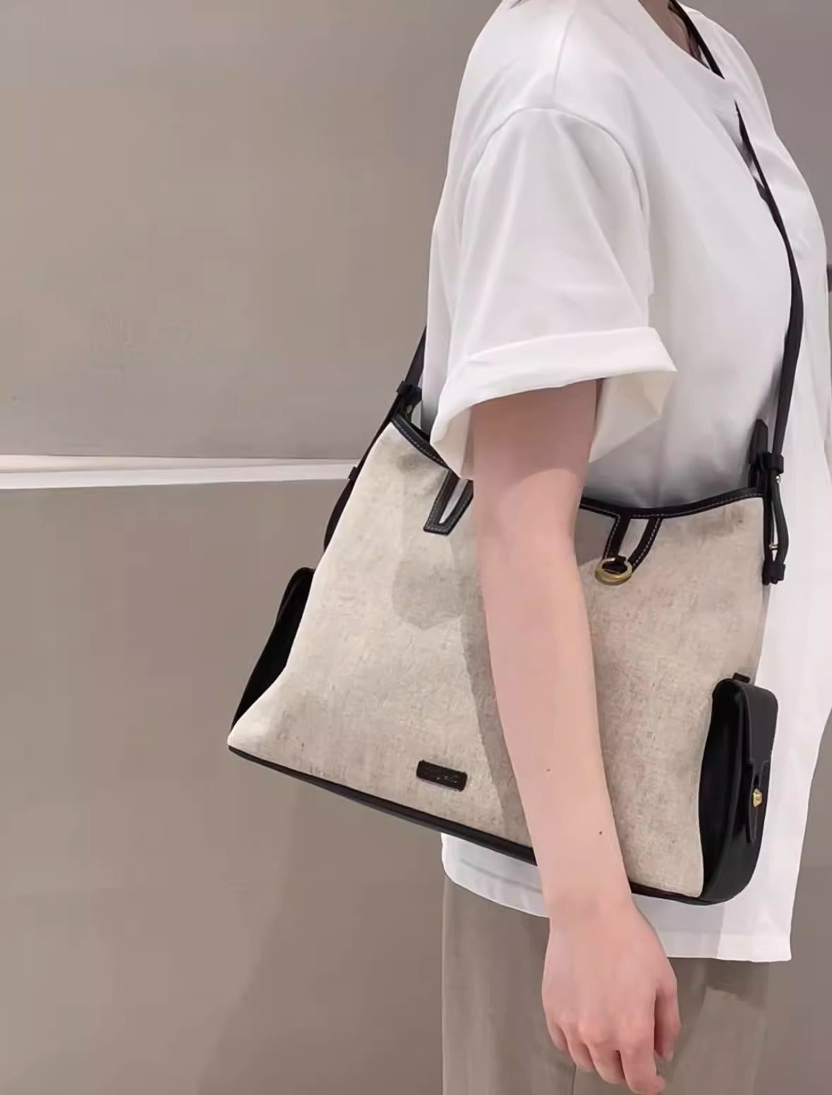 李娜同款牛皮腋下包女2025新款循迹hobo单肩包百搭皮斜挎包大容量