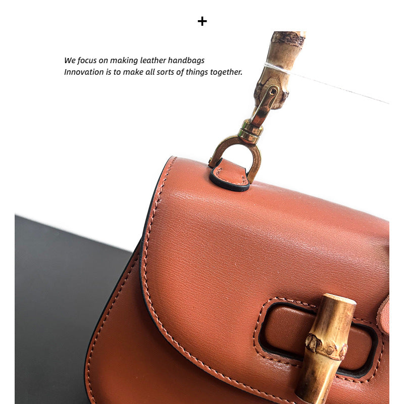 小众设计竹节手提马鞍包包女2023新款今年流行高级感单肩斜挎包夏