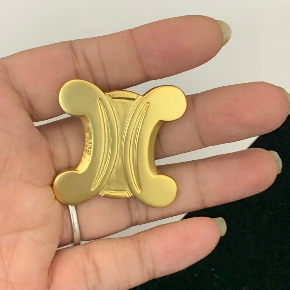 赛林家22新款凯旋门胸针女高级感气质中古风光面猪鼻高档别针