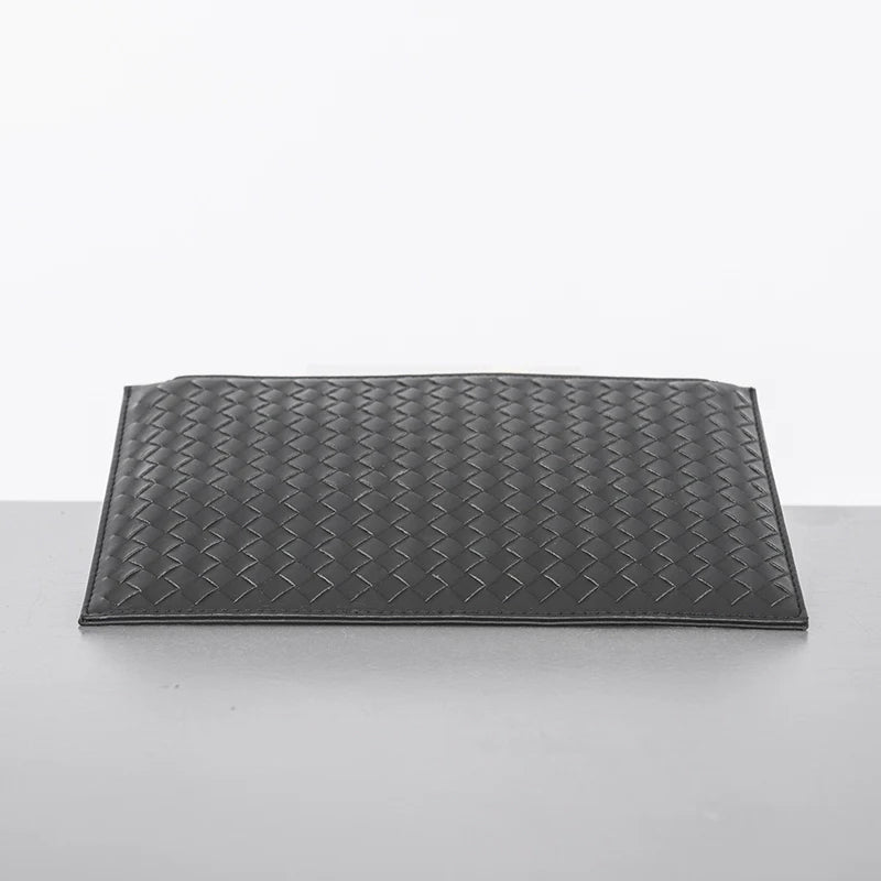 X&BV2021新款男士包包手拿包真皮休闲超薄编织信封时尚潮流手包男