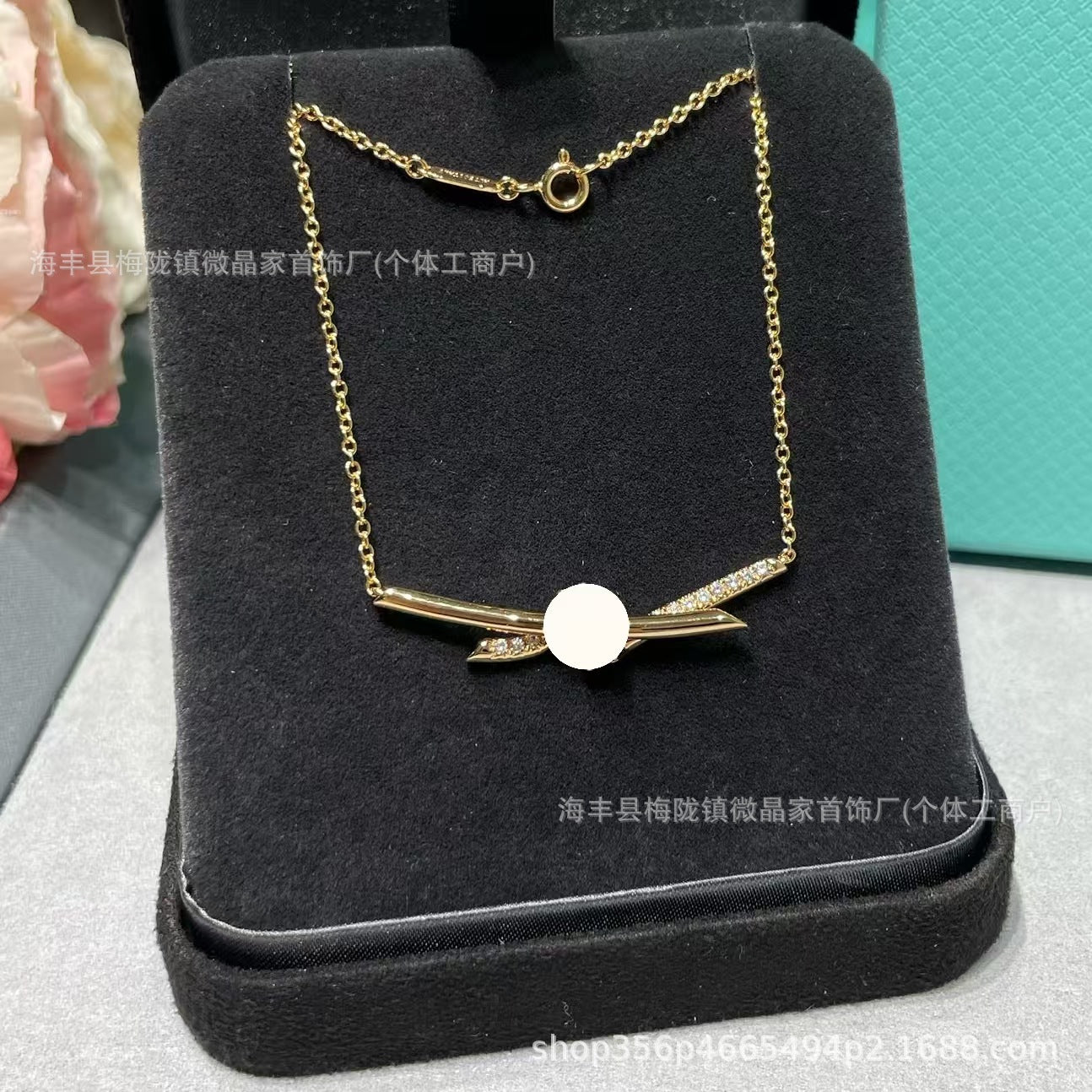 高版T家绳结项链knot扭绳项链女小众轻奢锁骨链厂家直销批发代发