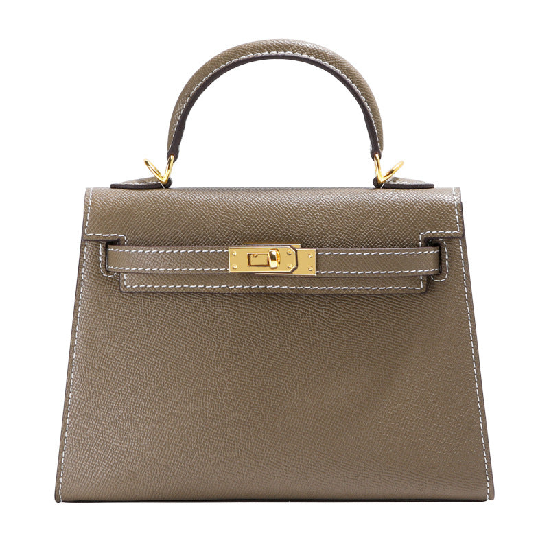 手掌纹牛皮二代凯丽包真皮女包百搭高级感mini手提包单肩斜挎小包