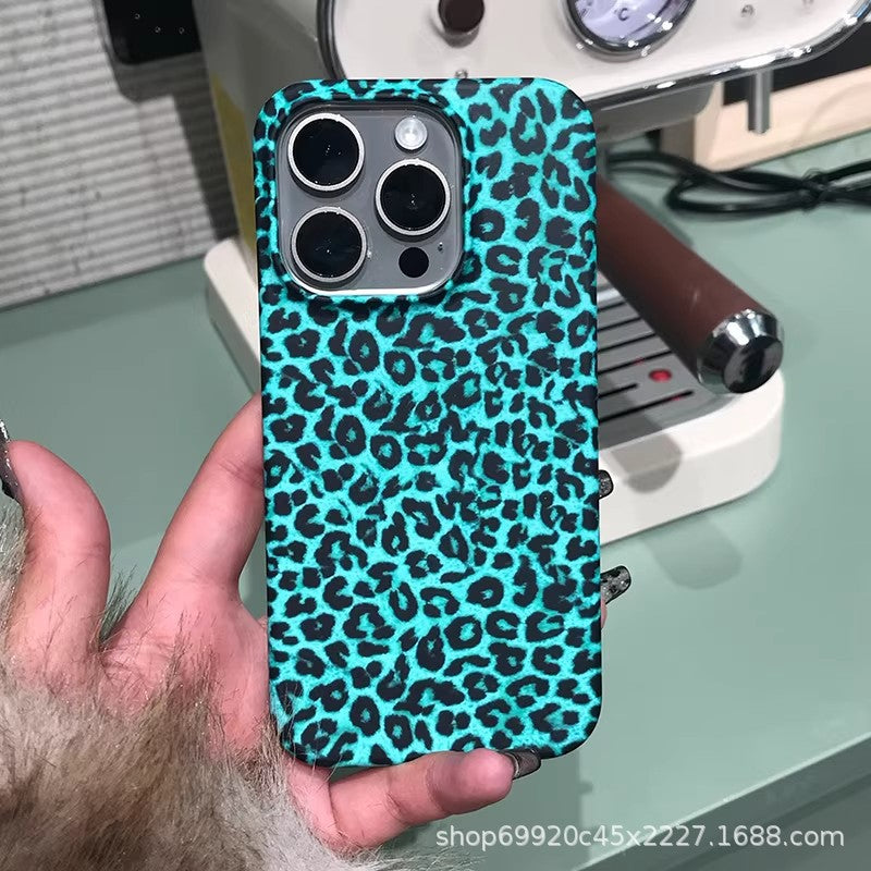跨境爆款潮款豹纹适用苹果17Promax手机壳iPhone16菲林壳15女生14