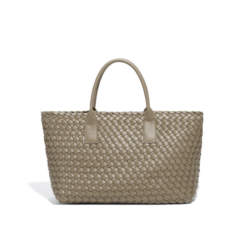 高级定制编织手提女包大容量通勤子母包简约时尚手拎购物袋托特包