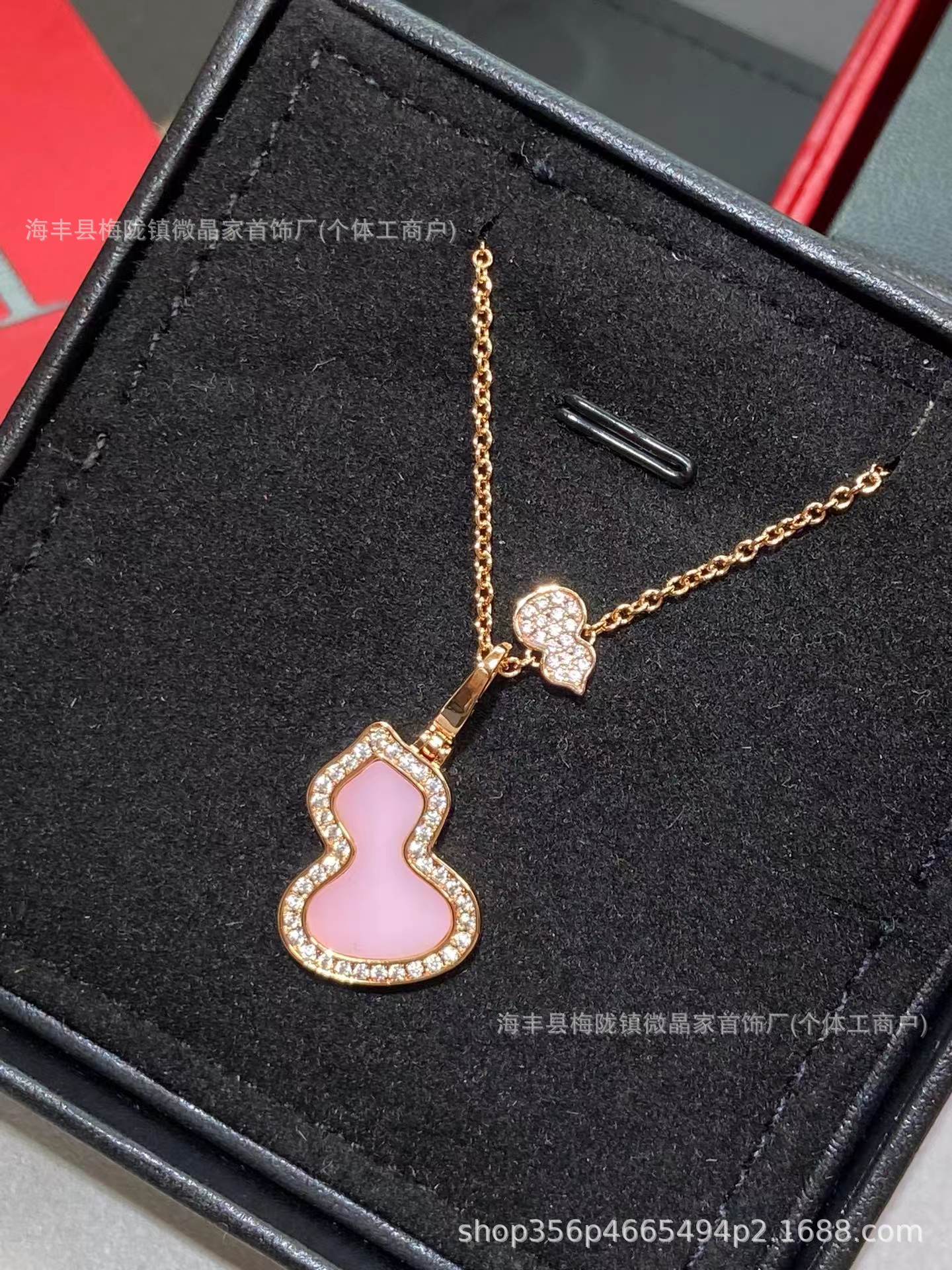 高版本葫芦福禄项链S925银镀18K玫瑰金CNC精工版厂家直销一件代发