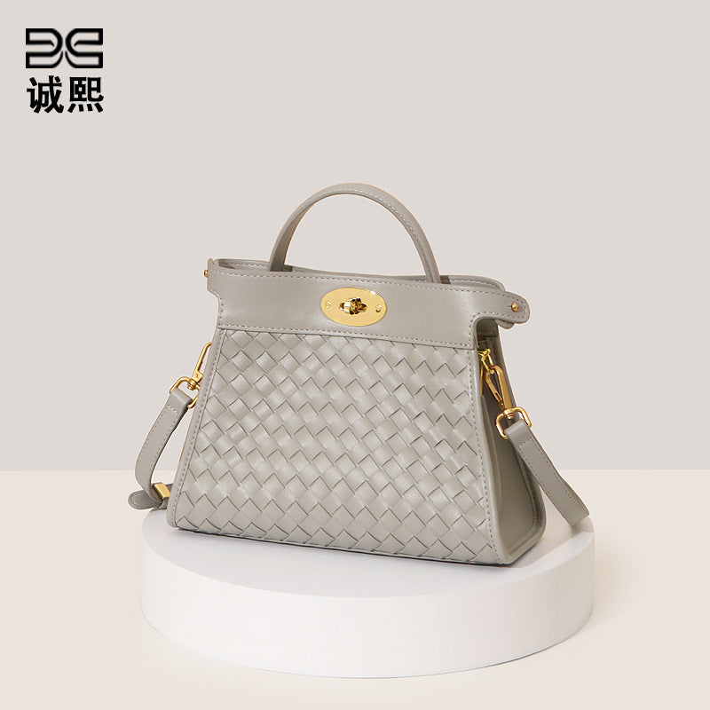 质感潮流手提包时尚编织包包高级感精致斜挎包韩版女士简约单肩包