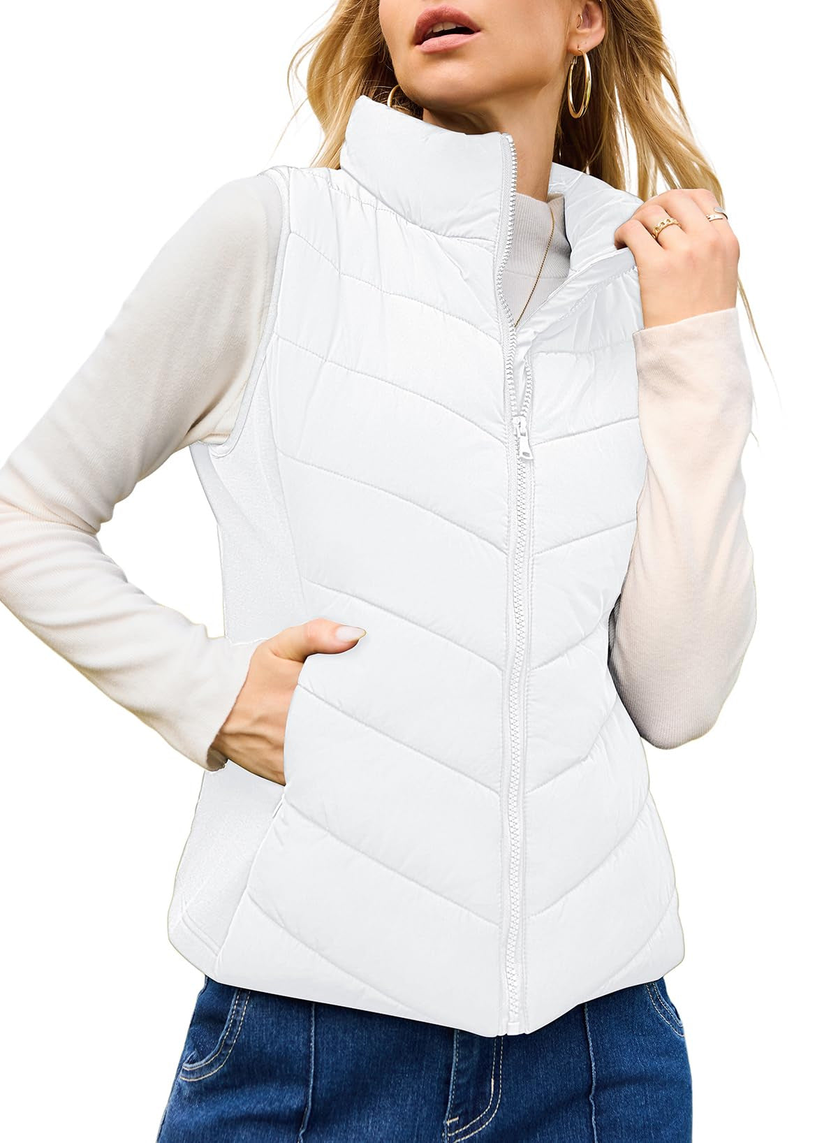 2025亚马逊独立站新款跨境女士棉服马甲背心