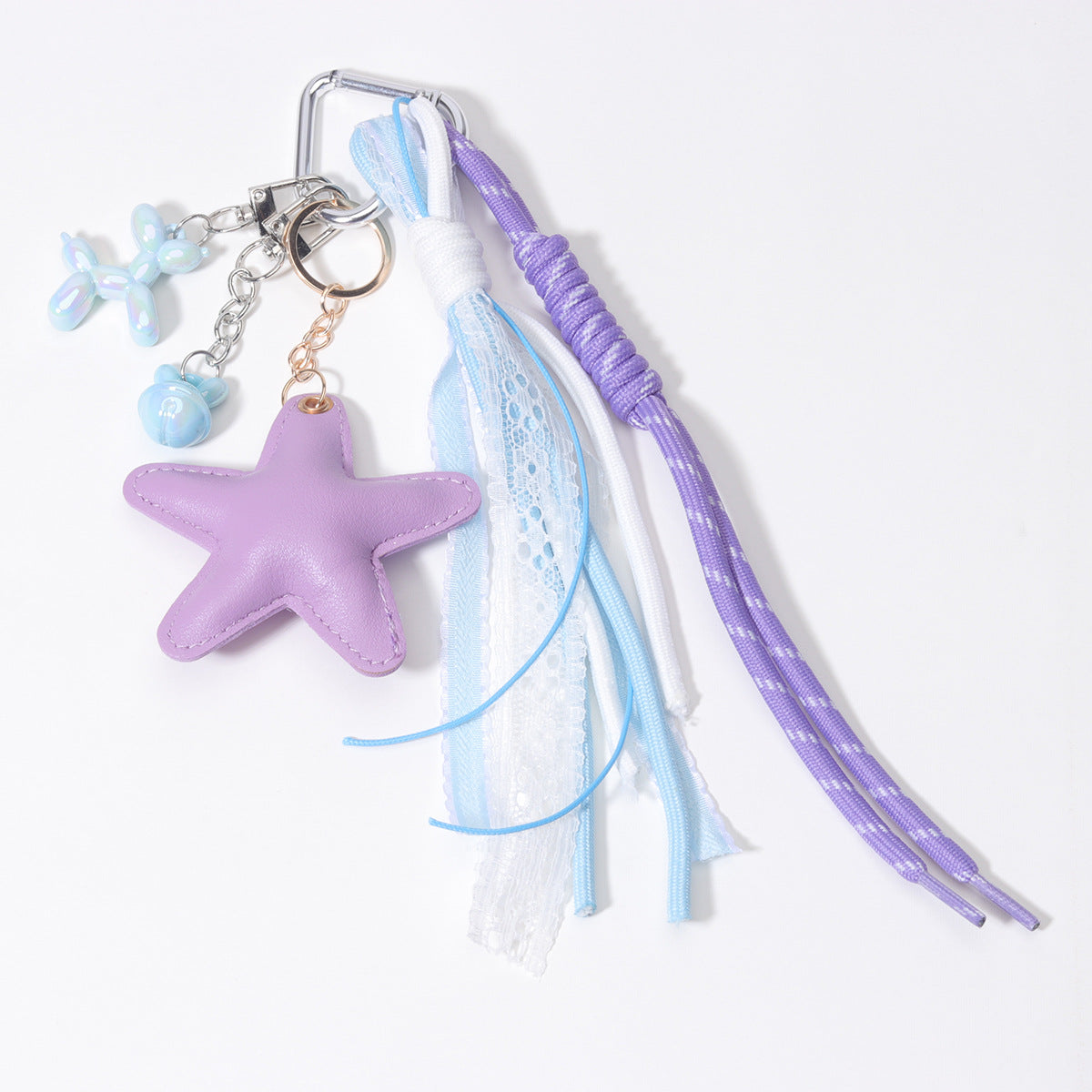 量大价优现货爱心钥匙蕾丝蝴蝶结吊孔兔子铃铛编织绳包挂钥匙扣