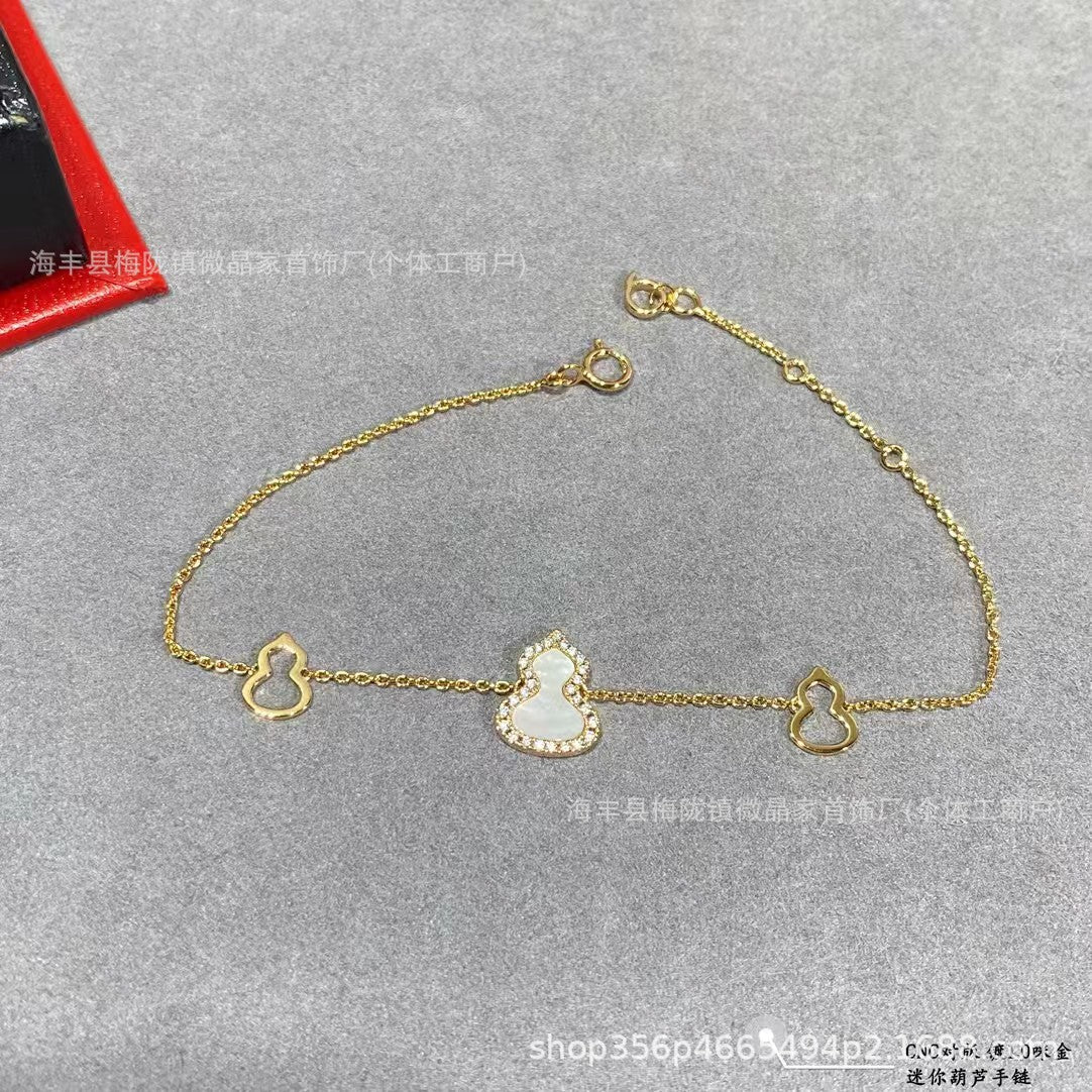 高版本葫芦福禄项链S925银镀18K玫瑰金CNC精工版厂家直销一件代发