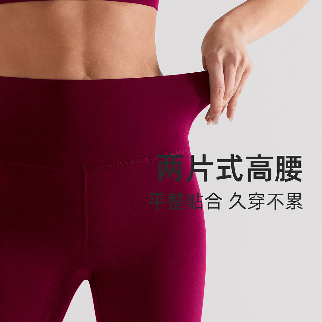 裸感lulu瑜伽短裤女高腰户外骑行健身裤短裤磨毛五分运动紧身裤