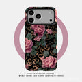 ins风豹纹玫瑰适用苹果17Promax手机壳爆款iPhone16磁吸15菲林壳