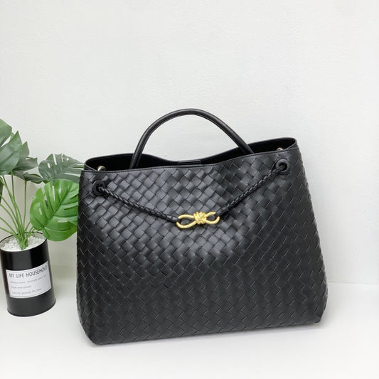 真皮编织包金属绳扣手提包牛皮单肩斜挎包大容量时尚托特包秋冬新