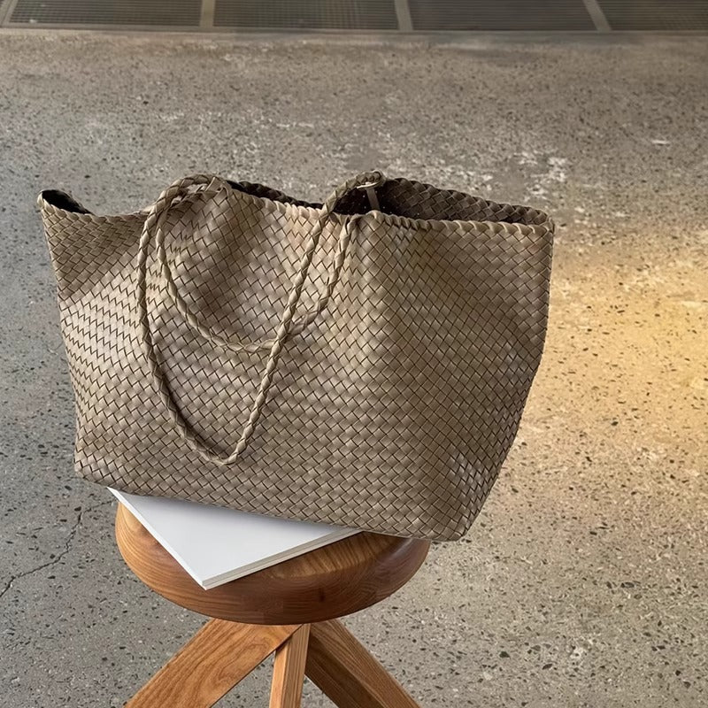 小众设计师品牌包包2025慵懒风手工编织托特包女大容量购物袋潮