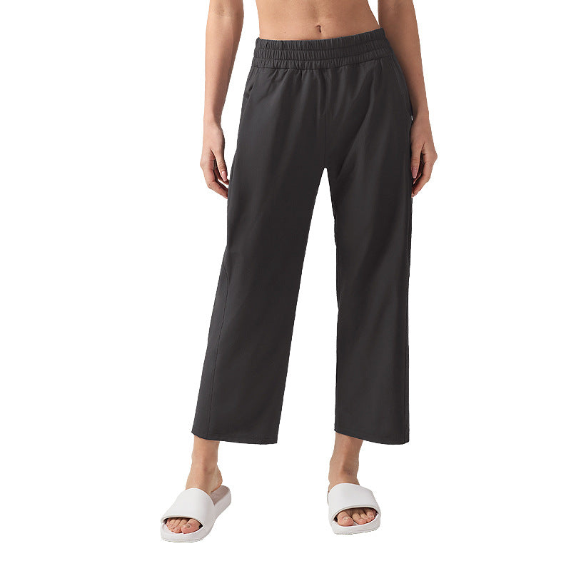 宽松运动裤女垂坠感直筒百搭卫裤休闲健身长裤lulu阔腿瑜伽裤24"