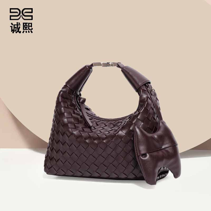 包包女2025新款手工编织包跨境手提饭盒包质感潮流休闲单肩斜跨包