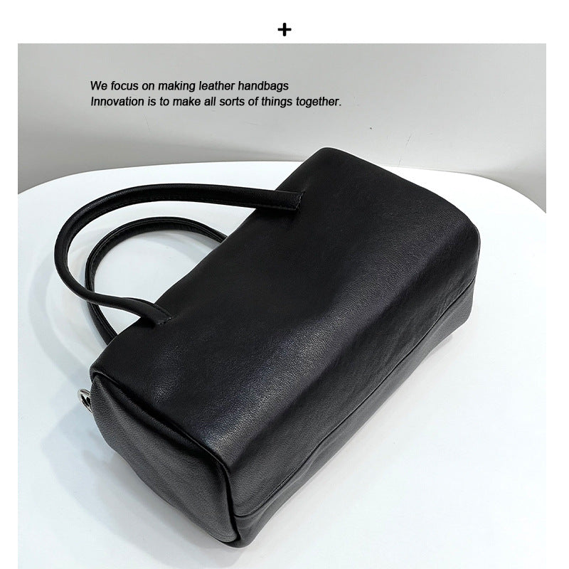 2025韩系新款新款女包高级复古保龄球包包百搭大容量通勤包法棍包